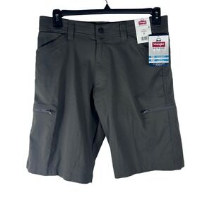 Wrangler Outdoor Mens All Terrain Cargo Shorts Gray Size 22‎ Relaxed Fit NEW